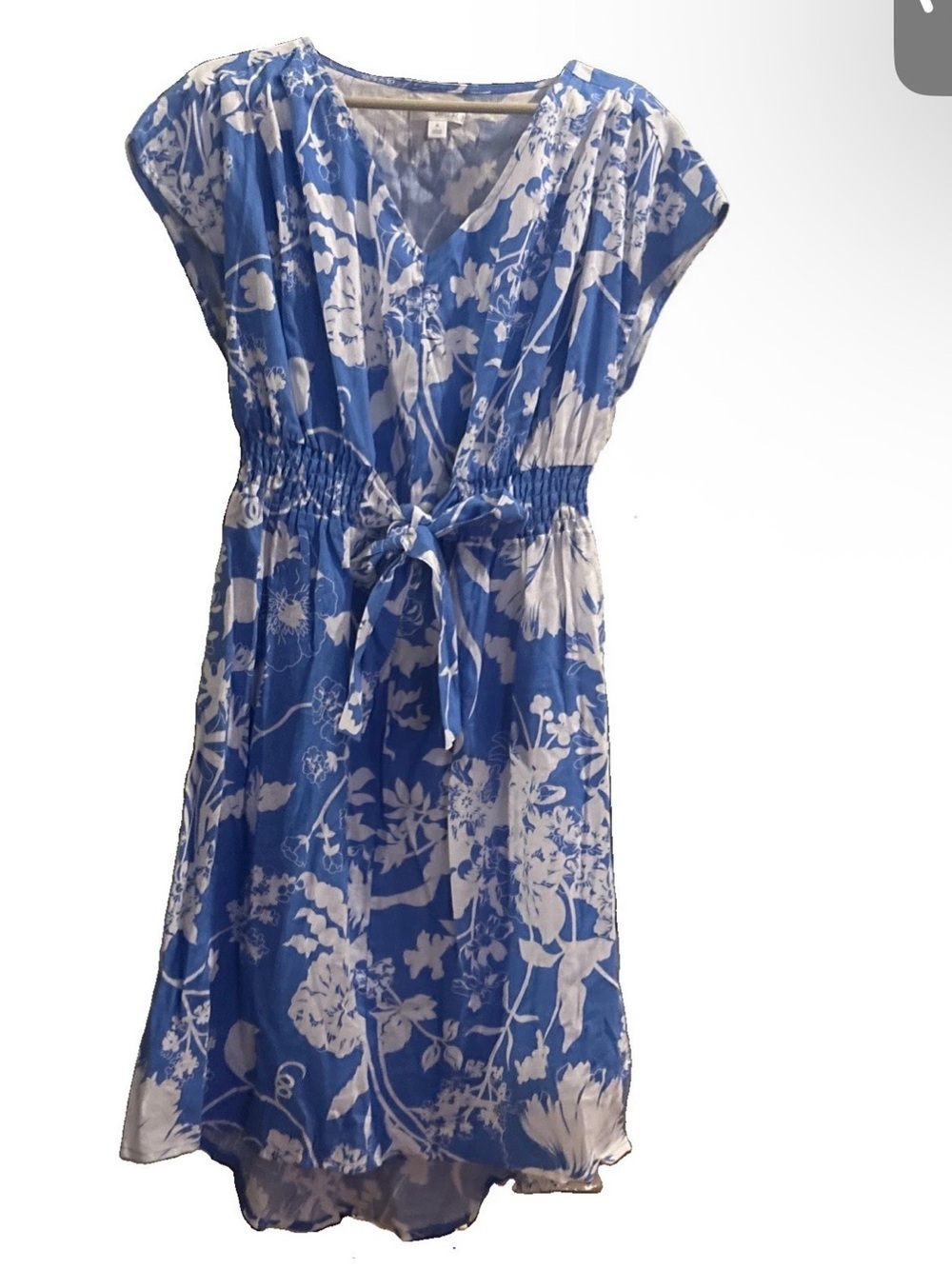 Morgan Taylor Blue and White Floral Midi Dress